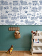 Bluffton Toile Wallpaper | Hand-Drawn Lowcountry Wallpaper