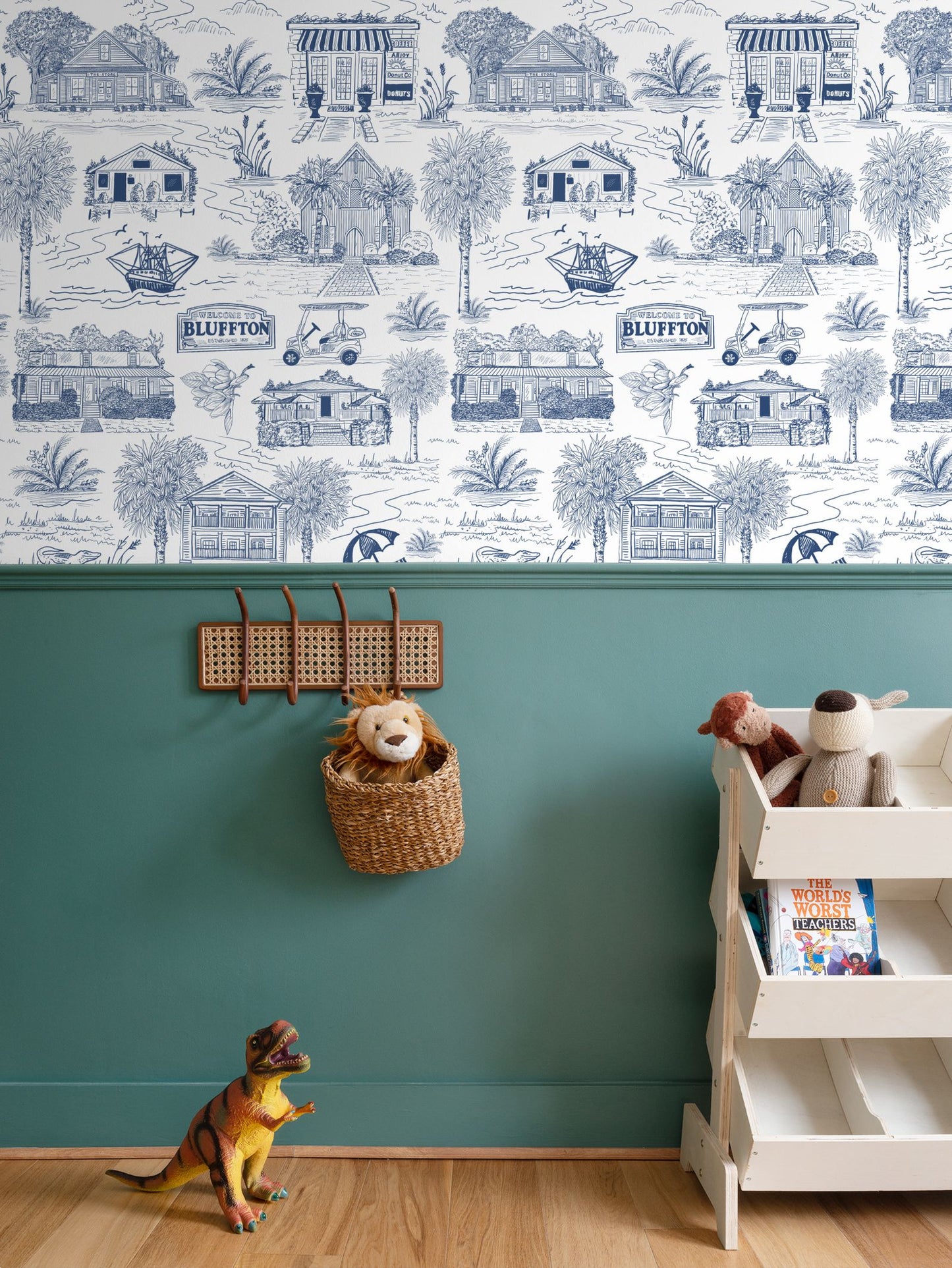 Bluffton Toile Wallpaper | Hand-Drawn Lowcountry Wallpaper