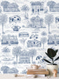Bluffton Toile Wallpaper | Hand-Drawn Lowcountry Wallpaper