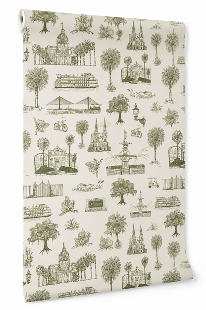 Savanah GA  Toile Wallpaper