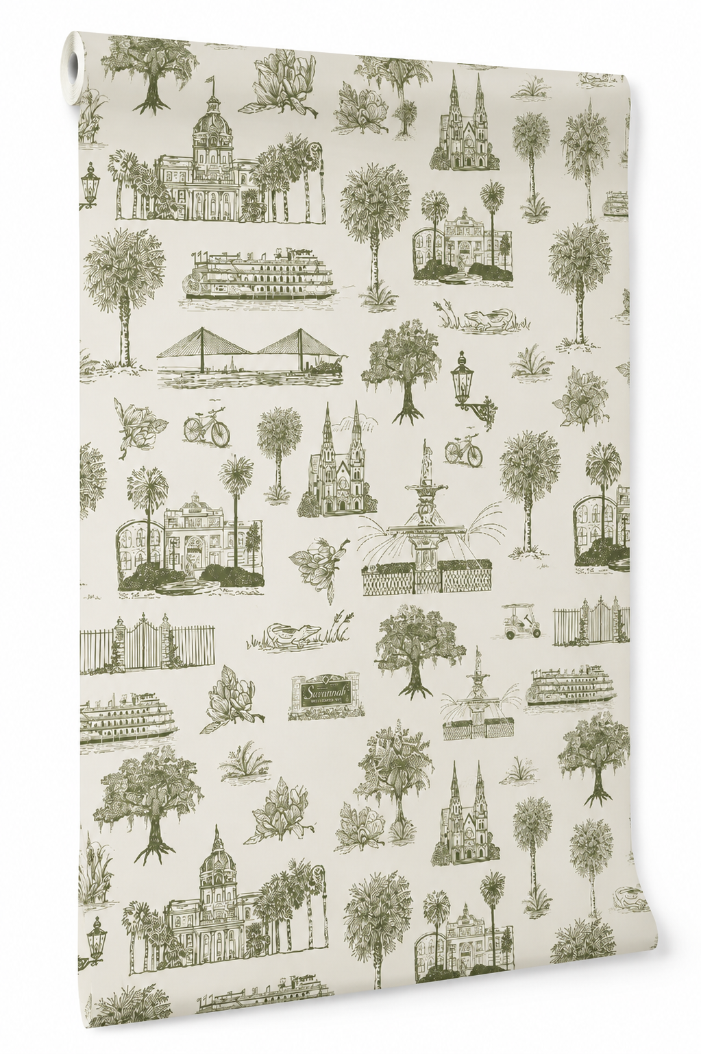 Savanah GA  Toile Wallpaper