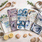Oyster Tea Towel – Coastal Blue Shell Kitchen Towel, 100% Cotton Flour Sack, Nautical Beach House Decor, Southern Kitchen Gift