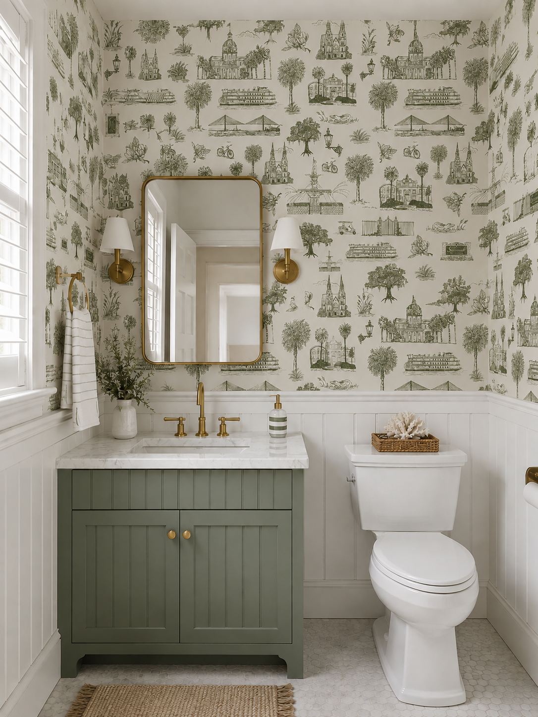 Savanah GA  Toile Wallpaper