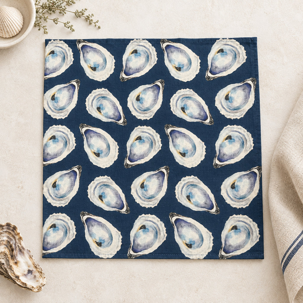 Oyster Linen-Cotton Dinner Napkins | Leli Holmes