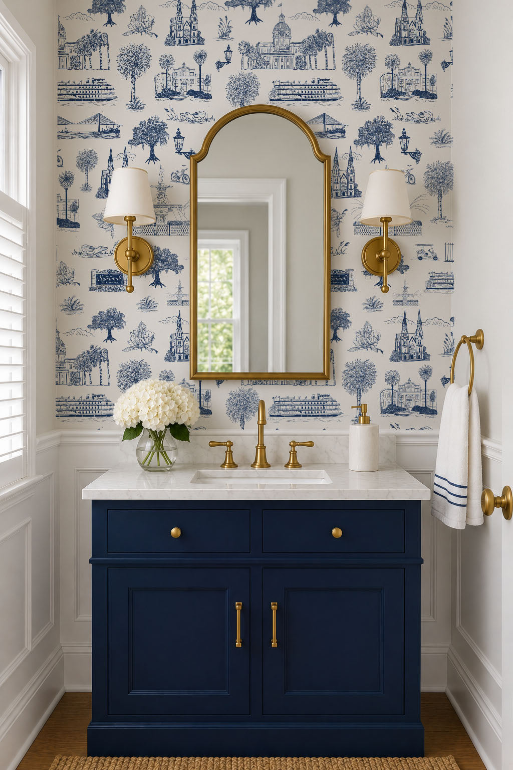 Savanah GA  Toile Wallpaper