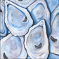 Blue Oyster Art Print Set of 2 | Coastal Oyster Wall Art Pair | Lowcountry oyster Paintings