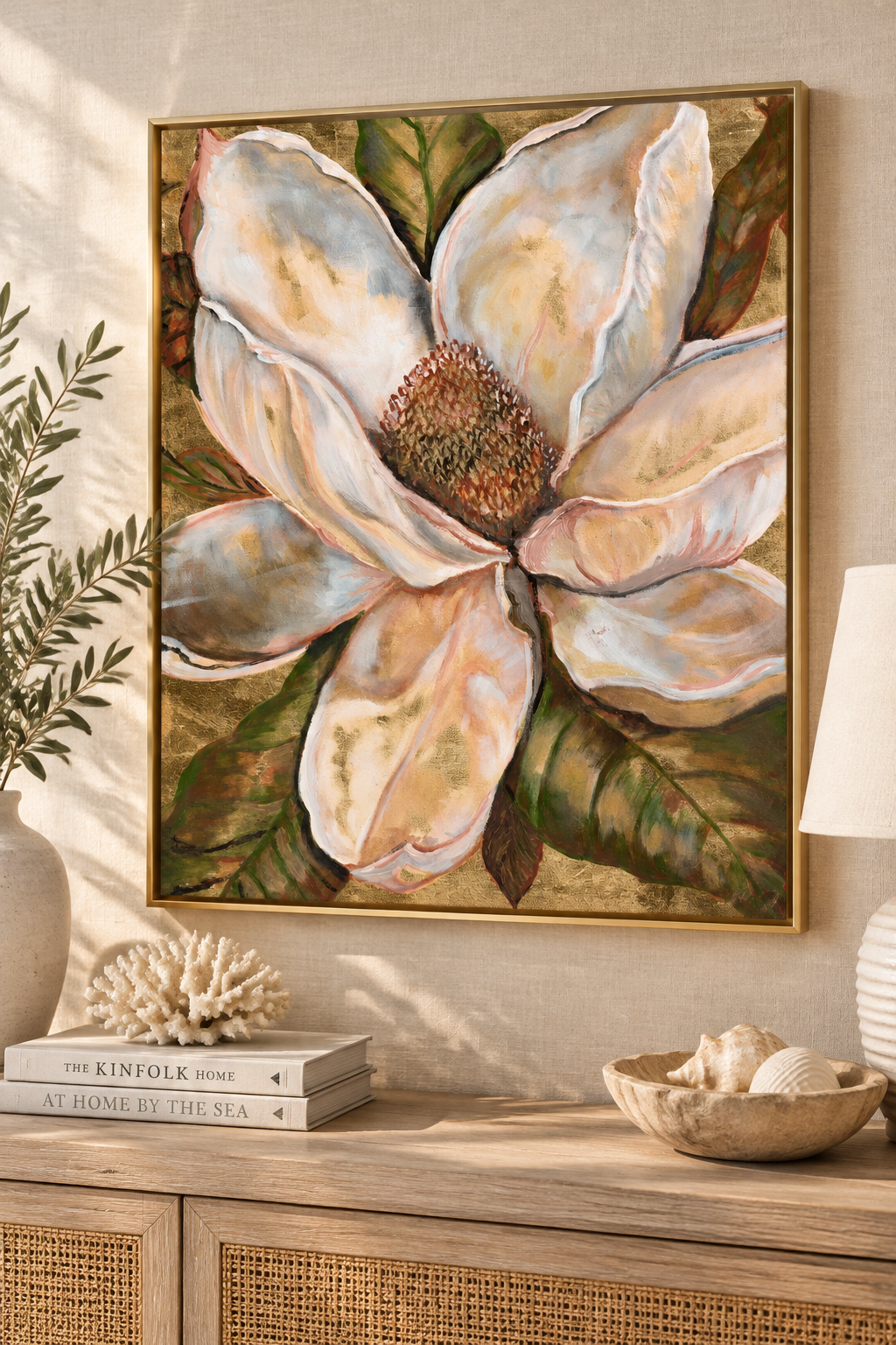 Golden Magnolia Fine Art Print & Canvas | Leli Holmes