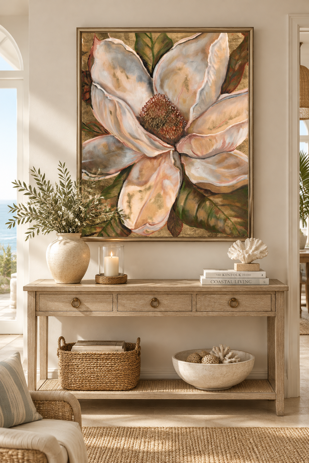 Golden Magnolia Fine Art Print & Canvas | Leli Holmes