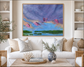Pink Spoonbill Coastal Art Print | Lowcountry Marsh Painting | Coastal Bird Wall Art | Southern Landscape | Leli Holmes Art