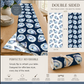 Blue Oyster Reversible Table Runner | Original Watercolor Oyster Design