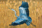 Blue Heron Art Print Set of 2 | Coastal Bird Wall Art Pair | Lowcountry Heron Paintings | Marsh Grass Background | Leli Holmes Art