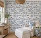 Bluffton Toile Wallpaper | Hand-Drawn Lowcountry Wallpaper
