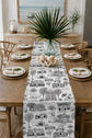Bluffton Toile Reversible Table Runner | Double-Sided Cotton Table Runner | Preorder