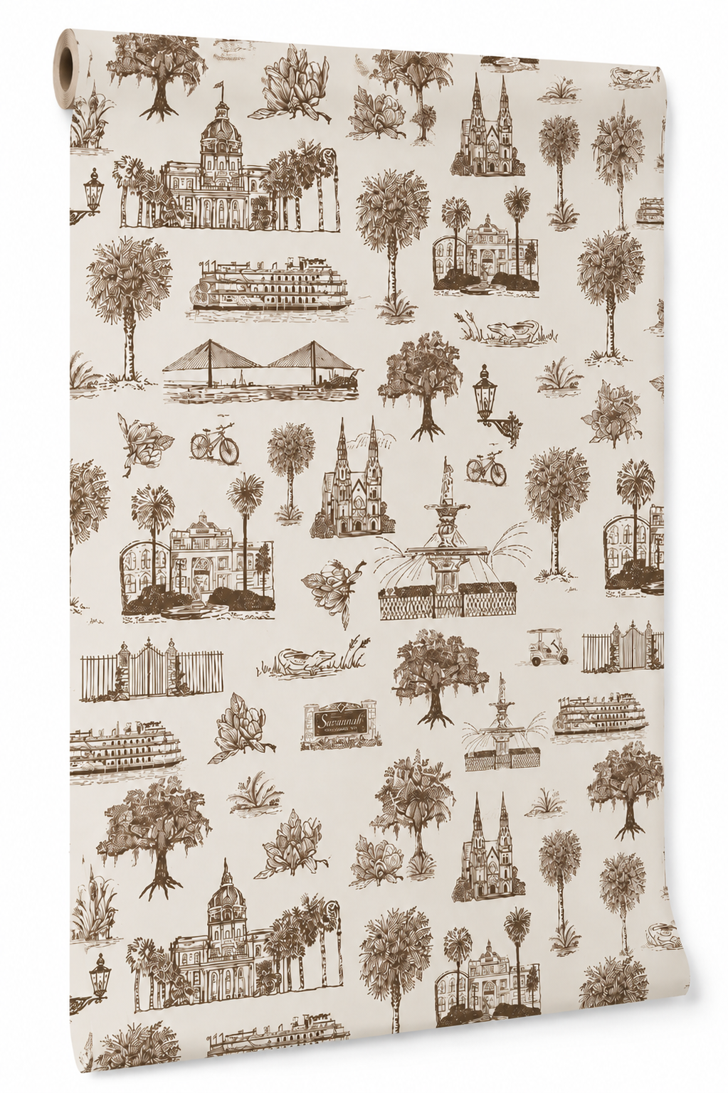 Savanah GA  Toile Wallpaper