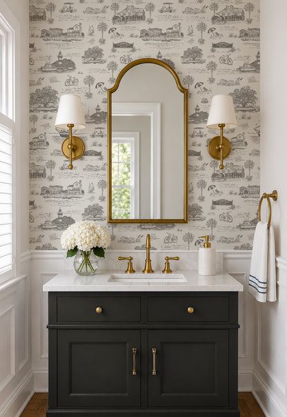 Hilton Head Island Toile Wallpaper