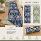 Palm & Heron Reversible Table Runner | Navy & White Coastal Table Linens