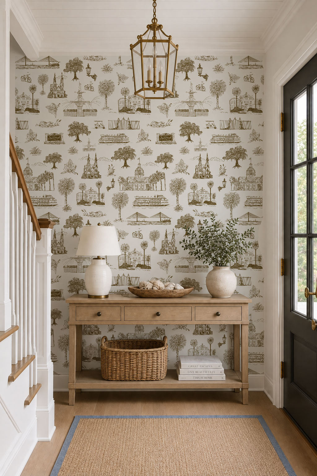 Savanah GA  Toile Wallpaper