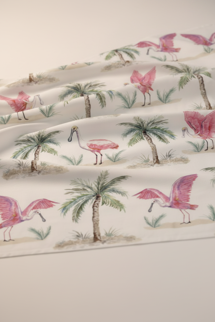 Roseate Spoonbill Tea Towel – Pink Coastal Bird Kitchen Towel, 100% Cotton Flour Sack, Palm Tree Beach House Decor, Southern Gift (Copy)